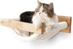 FUKUMARU Cat Hammock Wall Mounted, Kitty Beds and Perches, Wooden Cats Furniture, Stable Wall Shelves for Sleeping, Playing, Climbing, and Lounging - Image 2