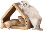 FUKUMARU Cat Scratcher House, Cozy Cardboard Design, Safe and Secure for Kittens, Eco-Friendly, 16.14 in Bevelled Surface, Maximum Load Capacity 22 Lbs - Image 2