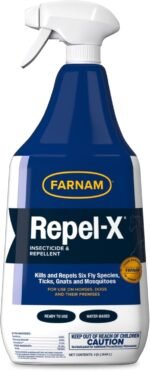 Farnam Repel-X Insecticide & Repellent Water-based Fly Spray for Horses, Dogs and Premises, 32 Ounces - Image 2