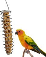 Litewoo Bird Foraging Toy Feeder Parrot Treat Fruit Vegetable Seed Holder Feeder Food Basket Tool Stainless Steel Cage Accessories for Parakeet Cockatiel African Grey Conure Cockatoo Macaw Amazon - Image 2