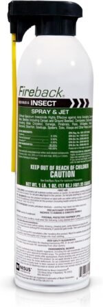 Nisus Fireback Bed Bug Spray, Water Based Insect Control for Wasps, Hornets, Fleas, Ticks, Ants, Roaches and Spiders, Long-Lasting Crawling Insect Protection for Indoor and Outdoor Use, 17oz. - Image 2