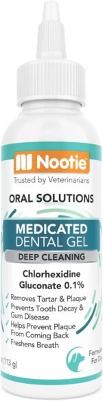 Nootie Medicated Dental Gel for Dogs, Dog Breath Freshener, Cleans Teeth for Dogs - Prevents Plaque and Tartar Dog Oral Care, 4oz - Image 2