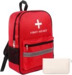 Pet First Aid Backpack Empty with Portable Bag for Pet First Aid Kits, Home Outdoor Travel Camping Emergency Supplies Storage (Red,White) - Image 2