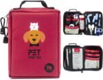Portable Dog First Aid Kit 116 PCS Medical Supplies with Thermometer Emergency Blanket Splint Pet Emergency Bag for Camping Walking Cycling Car Hiking with Pet First Aid Guide Book and Instructions - Image 2