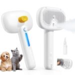 ROJECO 3-in-1 Pet Steam Brush for Cats&Dogs-Pet Spray Hair Removal Detangling Comb with Adjustable Mist,Handheld Deshedding Grooming Tool for Long/Short Hair,Massage Brush & Shedding Control,Cordless - Image 2