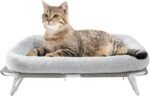 Sunhoo Elevated Cat Bed Foldable Raised Pet Hammock Self-Supporting Puppy Lounger with Off Floor Metal Frame Washable Cover for Small Dog Kitten Indoor Use 25.2x15.75x7.48 in（Grey） - Image 2