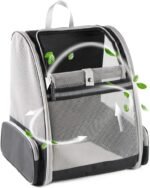 Texsens Innovative Traveler Bubble Backpack Pet Carriers for Cats and Dogs (Black) - Image 2