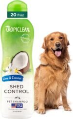 TropiClean Deshedding Dog Shampoo and Conditioner Set, Grooming Bundle for Shedding Control, Puppy Safe, Lime & Coconut Scent, Made in USA, 20 oz. - Image 2