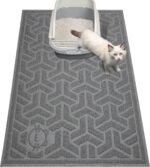 UPSKY Cat Litter Mat, Litter Trapping Mat Soft on Kitty Paws, Large Litter Box Mat 35" x 24" Scatter Control for Indoor Cats Waterproof and Extra Large Pretty Litters Carpet - Image 2