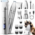 oneisall 4 in 1 Dog Grooming Kit with LCD Display, Dog Hair Trimmer for Paw Nail Grinder, Rechargeable Cordless Low Noise IPX7 Waterproof Pet Clippers - Image 2