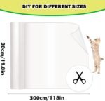 Cat Scratch Protector Self-Adhesive Single Side Furniture Protectors from Cats Scratch Cat Couch Scratch Protector Transparent - Image 3