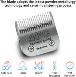 3 Pack 4FC Detachable Pet Dog Grooming Ceramic Blades,Compatible with Andis,Oster A5,Wahl KM-10 Series,Size 4FC Blade 3/8-Inch 9.5MM Cut Length - Image 3