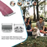 3 Pack 4FC Detachable Pet Dog Grooming Ceramic Blades,Compatible with Andis,Oster A5,Wahl KM-10 Series,Size 4FC Blade 3/8-Inch 9.5MM Cut Length - Image 4