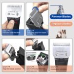 3 Pack 4FC Detachable Pet Dog Grooming Ceramic Blades,Compatible with Andis,Oster A5,Wahl KM-10 Series,Size 4FC Blade 3/8-Inch 9.5MM Cut Length - Image 5