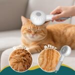 Dog Steam Brush with 2 Cleaning Modes, 3 In 1 Cat Steam Brush with Release Button and Tank, Anti-Static Cat Spray Comb for Effective Hair Removal, Rechargeable Steamy Dog Comb for Furry Pet - Image 6