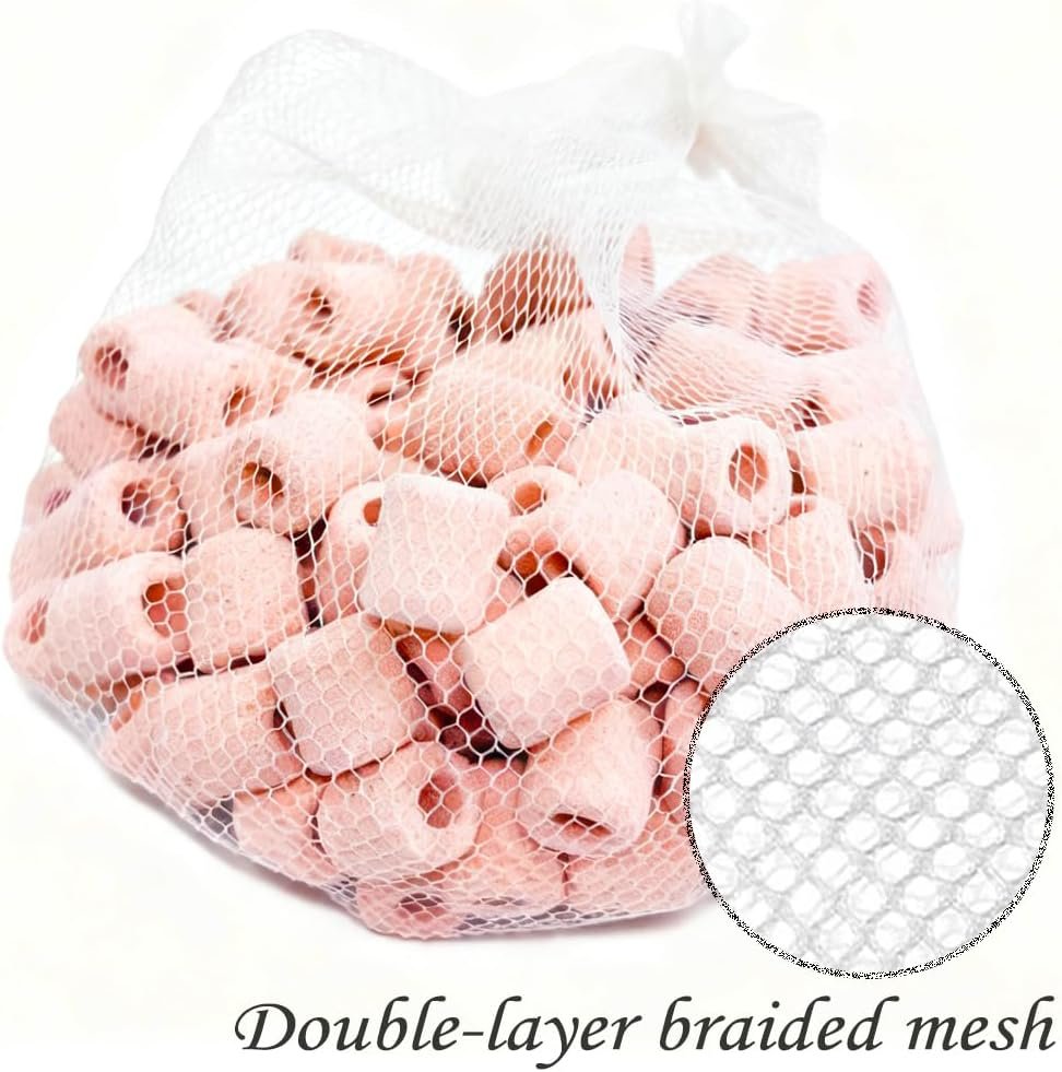 Biological Ceramic Ring Bio Filter Media for Aquarium in Mesh Bag for Fish Tank Nitrifying Bacteria Environment and Water Treatment (Pink) | 650 gram Pack for 30 gallons - Image 4