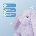 Best Pet Supplies Squeaky Dog Toys with Soft Durable Fabric for Small, Medium and Large Pets Interactive Toy for Indoor Play, Supports Active Biting and Play - Bunny (Purple), Small - Image 3