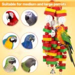 MEWTOGO Large Bird Parrot Toys for Cockatoos African Grey Macaws and Amazon Parrots Bird Gift - Image 5