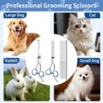 dog Grooming Scissors Kits with Safety Round Tips, Heavy Duty Stainless Steel Pet Shears - Image 6