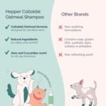 Hepper Oatmeal Shampoo for Dogs, Cats and Other Pets - All Natural Pet Shampoo: No Dog Soap, Cat Soap or Pet Soap - Dog Shampoo Sensitive Skin, Dog Dry Skin, Dog Itchy Skin Treatment -Cucumber & Aloe - Image 8