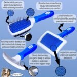 6 In 1 Premium Dog Brush Set - Dog Grooming Brushes - Ball Pin & Bristle Brush, Curved Blade Dematting Comb, Slicker Brush, Deshedding Edge Comb, Detangling Pet Comb - Image 4