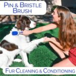 6 In 1 Premium Dog Brush Set - Dog Grooming Brushes - Ball Pin & Bristle Brush, Curved Blade Dematting Comb, Slicker Brush, Deshedding Edge Comb, Detangling Pet Comb - Image 6