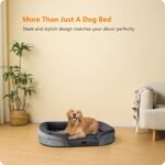 Dwanton Orthopedic Dog Bed for Large Dogs with Gel Memory Foam, Waterproof Dog Sofa, Washable Pet Bed with Four Sided Bolster Cushion, Removable Cover & Non-Slip Bottom, 42", Dark Gray - Image 6