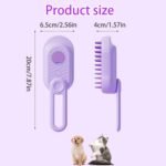 3 in 1 Cat Steam Brush for Shedding & Grooming with Foldable Handle Pet Spray Hair Removal Comb Spritz Defur Comb for Cats Water Brush for Long & Short Haired Pets - Image 7