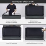 REPTI ZOO Collapsible 60 Gallon 36" Wide Reptile Tank, Tempered Glass Large Reptile Terrarium 36"x18"x24", Black PVC Back, Front & Top Ventilation & Anti Escape Lid, Easy Folding - Image 4