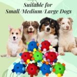 Snuffle Ball for Dog Toys Unbreakable Upgrade Ball Interactive Toy Foraging Snuffle Mat Puppy Treat Dispenser Slow Feeder Dog Puzzle Toys for Small, Medium, Large Pets (Red Rainbow) - Image 7