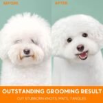 Candure Pet Friendly Double-Sided Dematting Undercoat Rake and Comb for Effective Hair Removal and Shedding Control in Dogs & Cats (Small, Green) - Image 7