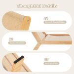 Avont Cat Scratcher Bed, Natural Sisal Scratching Pad Solid Wood Frame Cat Lounge Chair Couch for Indoor Cats -Extra Large - Image 4