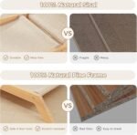 Avont Cat Scratcher Bed, Natural Sisal Scratching Pad Solid Wood Frame Cat Lounge Chair Couch for Indoor Cats -Extra Large - Image 5