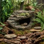 Beared Dragon Tank Accessories for Adults, Snake Hide, Reptile Tank Accessories, Perfect Natural Large Reptile Hide, Professional Turtle Basking Platform (E-Large) - Image 3