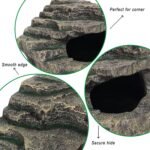 Beared Dragon Tank Accessories for Adults, Snake Hide, Reptile Tank Accessories, Perfect Natural Large Reptile Hide, Professional Turtle Basking Platform (E-Large) - Image 6