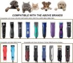 Audoc 3Pack 4FC Blades for Dog Grooming Blades Compatible with Andis,Oster A5,Wahl km10 Dog Clippers,Detachable Dog Clipper Blade for Dog Cat Horse Animal,Size-#4FC, 3/8-Inch Cut Length (9.5mm) - Image 6