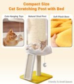 Happi N Pets New Cloud Cat Tree Tower, Cat Scratching Post with Bed, Small Cat Tree, Compact Cat Tower with Scratching Pad & Cloud Soft Perch & Cute Toys, Extra Toy, Bonus Catnip - Image 5