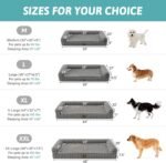 Cute Dog Bed for Large Dogs, Faux Rabbit Fur Orthopedic Foam Dog Bed with Sides, Removable Washable Cover & Waterproof Lining, Comfortable Pet Couch, Grey (44" L x 32" W x 7" Th) - Image 4