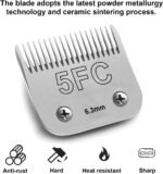 4pcs Dog Grooming Blades Compatible with Andis Dog Clippers,Detachable Ceramic Blade & Stainless Steel Blade (3FC+4FC+5FC+7FC) - Image 6