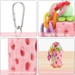 Wontee Bird Chewing Toys Bird Beak Grinding Stone Calcium Parakeet Treats for Budgies Cockatiels Conures Quaker Senegal Parrot (Random Color) - Image 4