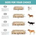 Cute Dog Bed for Extra Large Dogs, Faux Rabbit Fur Orthopedic Dog Bed with Sides, Removable Washable Cover & Waterproof Lining, Comfortable Pet Couch, Tie-Dye Brown (48" L x 35" W x 7.5" Th) - Image 3