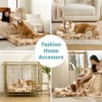 Cute Dog Bed for Extra Large Dogs, Faux Rabbit Fur Orthopedic Dog Bed with Sides, Removable Washable Cover & Waterproof Lining, Comfortable Pet Couch, Tie-Dye Brown (48" L x 35" W x 7.5" Th) - Image 5