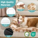 Cute Dog Bed for Extra Large Dogs, Faux Rabbit Fur Orthopedic Dog Bed with Sides, Removable Washable Cover & Waterproof Lining, Comfortable Pet Couch, Tie-Dye Brown (48" L x 35" W x 7.5" Th) - Image 7