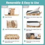 Cute Dog Bed for Extra Large Dogs, Faux Rabbit Fur Orthopedic Dog Bed with Sides, Removable Washable Cover & Waterproof Lining, Comfortable Pet Couch, Tie-Dye Brown (48" L x 35" W x 7.5" Th) - Image 9