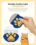 PETHROOM Professional Eye Comb for Pets | Stainless Steel Tear Stain Remover for Cats & Dogs | Gentle Round-Head Grooming Tool | Compact & Portable for Eye Gunk Removal - Image 4