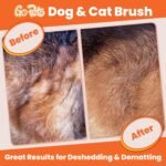 GoPets 2-in-1 Dematting Comb for Dogs, Pet Grooming Rake, Double-Sided Dog Brush for Shedding, Deshedding Brush for Cats, Undercoat Mat Dematting Tool for Long Haired Cats, Grooming Matting Hair - Image 3