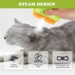 Steam Brush for Cats Shedding, 3 in 1 Steamy Water Pet Hair Removal Comb with Steamer, Spritz Comb for Dog, Indoor Cat Spray Mist Grooming Defur Brush, Cepillo Vapor Gato Perro, Steaming Cleaning Spa - Image 4