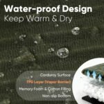 FUKUMARU Dog Couch Bed, Corduroy Cozy Cat Bed for Indoor Cats with Washable Cover, 28in Waterproof Orthopedic Dog Beds Sofa for Small Dogs and Large Cats, Cute Warm Cotton Pet Sofa, Green - Image 4