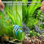 Reptile Feeding Tongs Long Tweezers, 4 Pack Stainless Steel Reptile Tweezers Set, 10.6" Straight & Curved Tweezers with Soft Rubber Tip, for Aquarium Terrarium, Crafts, Reptile Tank Accessories - Image 8