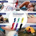 Deke Home - Elastic Tourniquet with Quick Release Buckle, Latex-Free Bands for First Aid Kits, Travel, Training, and Pet Care, 6-Pack Multicolor, Reusable (1x15.7) - Image 5